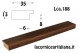 LCA.188 CORNICE 40X80 PIATTINA NOCE CON CRILEX