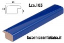 LCA.103 CORNICE 12X18 BOMBERINO AZZURRO LUCIDO CON VETRO