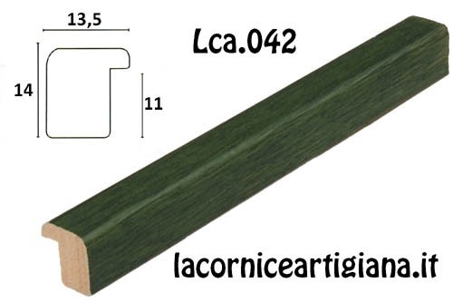 LCA.042 CORNICE 14,8X21 A5 BOMBERINO VERDE OPACO CON VETRO