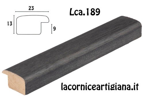 LCA.189 CORNICE 20X20 BOMBERINO GRIGIO SCURO OPACO CON VETRO