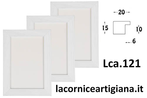 LCA.121 CORNICE 12X12 PIATTINA BIANCO OPACO CON VETRO