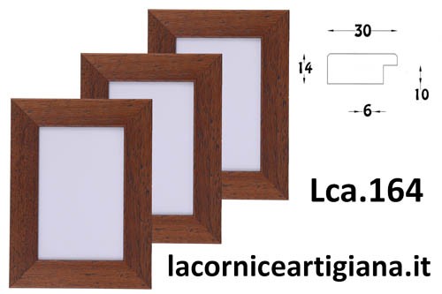 LCA.164 CORNICE 14,8X21 A5 PIATTINA NOCE TARLATA CON VETRO - La Cornice  Artigiana