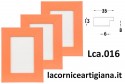LCA.016 CORNICE 10X15 PIATTINA ARANCIO OPACO CON VETRO