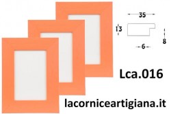 LCA.016 CORNICE 35,3X50 B3 PIATTINA ARANCIO OPACO CON CRILEX