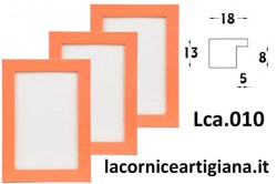 LCA.010 CORNICE 12X12 PIATTINA ARANCIO OPACO CON VETRO