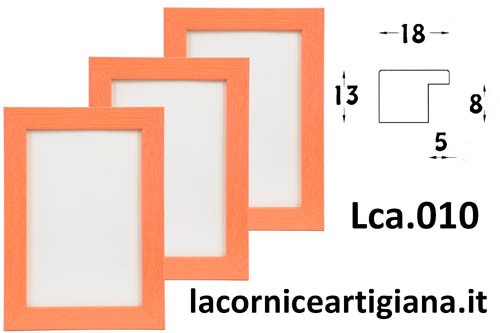 LCA.010 CORNICE 24X30 PIATTINA ARANCIO OPACO CON VETRO