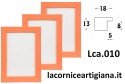 LCA.010 CORNICE 24X30 PIATTINA ARANCIO OPACO CON VETRO