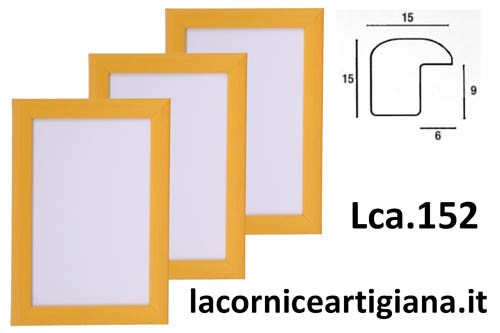 LCA.152 CORNICE 13X18 BOMBERINO GIALLO OPACO CON VETRO