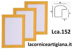 LCA.152 CORNICE 40X40 BOMBERINO GIALLO OPACO CON VETRO