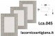 LCA.045 CORNICE SU MISURA CON VETRO PIATTINA ARGENTO OPACO