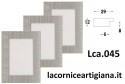 LCA.045 CORNICE 20X27 PIATTINA ARGENTO OPACO CON VETRO
