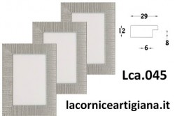 LCA.045 CORNICE 35x52 PIATTINA ARGENTO OPACO CON CRILEX
