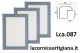 LCA.087 CORNICE 13X18 BOMBERINO BLU OPACO CON VETRO