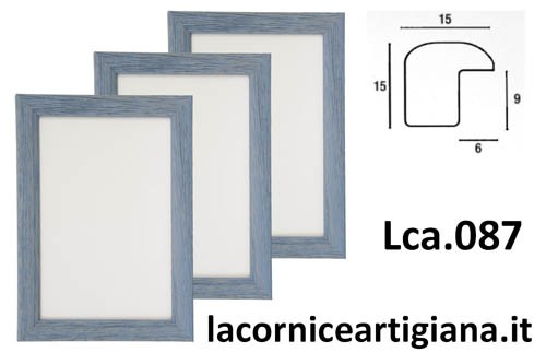 LCA.087 CORNICE 13X18 BOMBERINO BLU OPACO CON VETRO