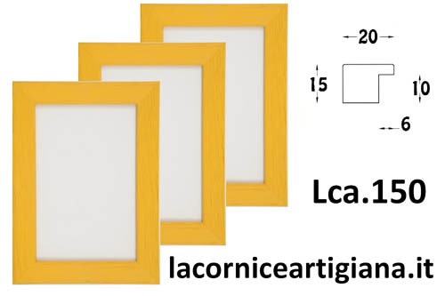 LCA.150 CORNICE 24X30 PIATTINA GIALLO OPACO CON VETRO