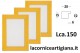 LCA.150 CORNICE 32X44 PR PIATTINA GIALLO OPACO CON VETRO