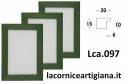 LCA.097 PORTAFOTO 20X20 PIATTINA VERDE OPACO DA TAVOLO