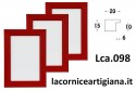 LCA.098 CORNICE 12X16 PIATTINA ROSSO OPACO CON VETRO