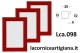 LCA.098 CORNICE 24x30 PIATTINA ROSSO OPACO CON VETRO