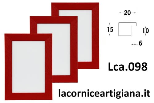 LCA.098 CORNICE 24x30 PIATTINA ROSSO OPACO CON VETRO