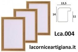 LCA.004 CORNICE 10X10 BOMBERINO ORO OPACO CON VETRO