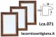 LCA.071 CORNICE 24X30 PIATTINA NOCE FILO ORO CON VETRO