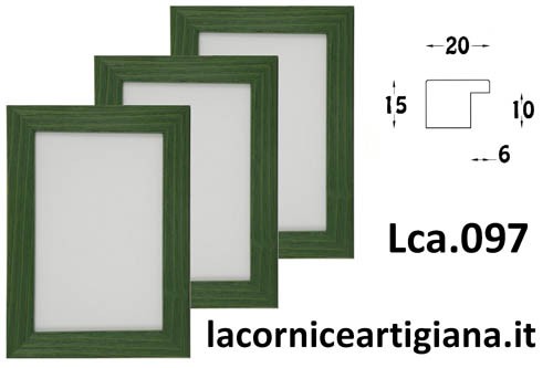 LCA.097 CORNICE 35X50 PIATTINA VERDE OPACO CON CRILEX