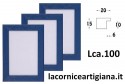 LCA.100 CORNICE 20X30 PIATTINA BLU OPACO CON VETRO