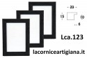 LCA.123 CORNICE 24X30 PIATTINA NERO OPACO CON VETRO