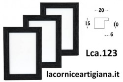 LCA.123 CORNICE 30X50 PIATTINA NERO OPACO CON CRILEX
