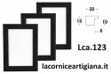 LCA.123 CORNICE 30X90 PIATTINA NERO OPACO CON CRILEX