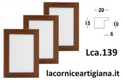 LCA.139 CORNICE 40X40 PIATTINA NOCE OPACO CON VETRO