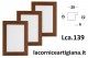 LCA.139 CORNICE 40X80 PIATTINA NOCE OPACO CON CRILEX