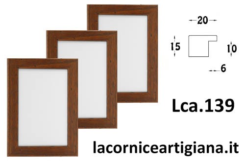 LCA.139 CORNICE 40X80 PIATTINA NOCE OPACO CON CRILEX