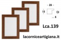 LCA.139 CORNICE 40X80 PIATTINA NOCE OPACO CON CRILEX