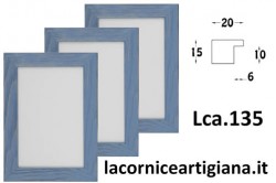 LCA.135 CORNICE 12x12 PIATTINA AZZURRO OPACO CON VETRO