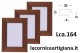 LCA.164 CORNICE 24X30 PIATTINA NOCE TARLATA CON VETRO