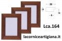LCA.164 CORNICE 24X30 PIATTINA NOCE TARLATA CON VETRO