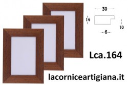 LCA.164 CORNICE 40X40 PIATTINA NOCE TARLATA CON VETRO