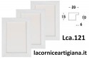 LCA.121 CORNICE 40X40 PIATTINA BIANCO OPACO CON VETRO