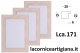 LCA.171 CORNICE 35x45 PIATTINA AVORIO OPACO CON VETRO