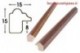 LCA.008 CORNICE 24X36 SAGOMATA NOCE FILO ORO CON VETRO