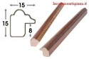 LCA.008 CORNICE 24X30 SAGOMATA NOCE FILO ORO CON VETRO