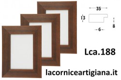 LCA.188 CORNICE 14,8X21 A5 PIATTINA NOCE CON VETRO