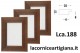 LCA.188 CORNICE 35X50 PIATTINA NOCE CON CRILEX