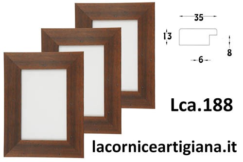 LCA.188 CORNICE 35X52 PIATTINA NOCE CON CRILEX