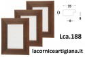 LCA.188 CORNICE 35X52 PIATTINA NOCE CON CRILEX