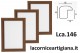LCA.146 CORNICE 12X12 BOMBERINO NOCE OPACO CON VETRO
