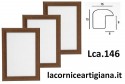 LCA.146 CORNICE 12X12 BOMBERINO NOCE OPACO CON VETRO