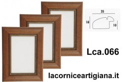 LCA.066 CORNICE 21X29,7 A4 BOMBERINO NOCE PUNTINI ORO CON VETRO